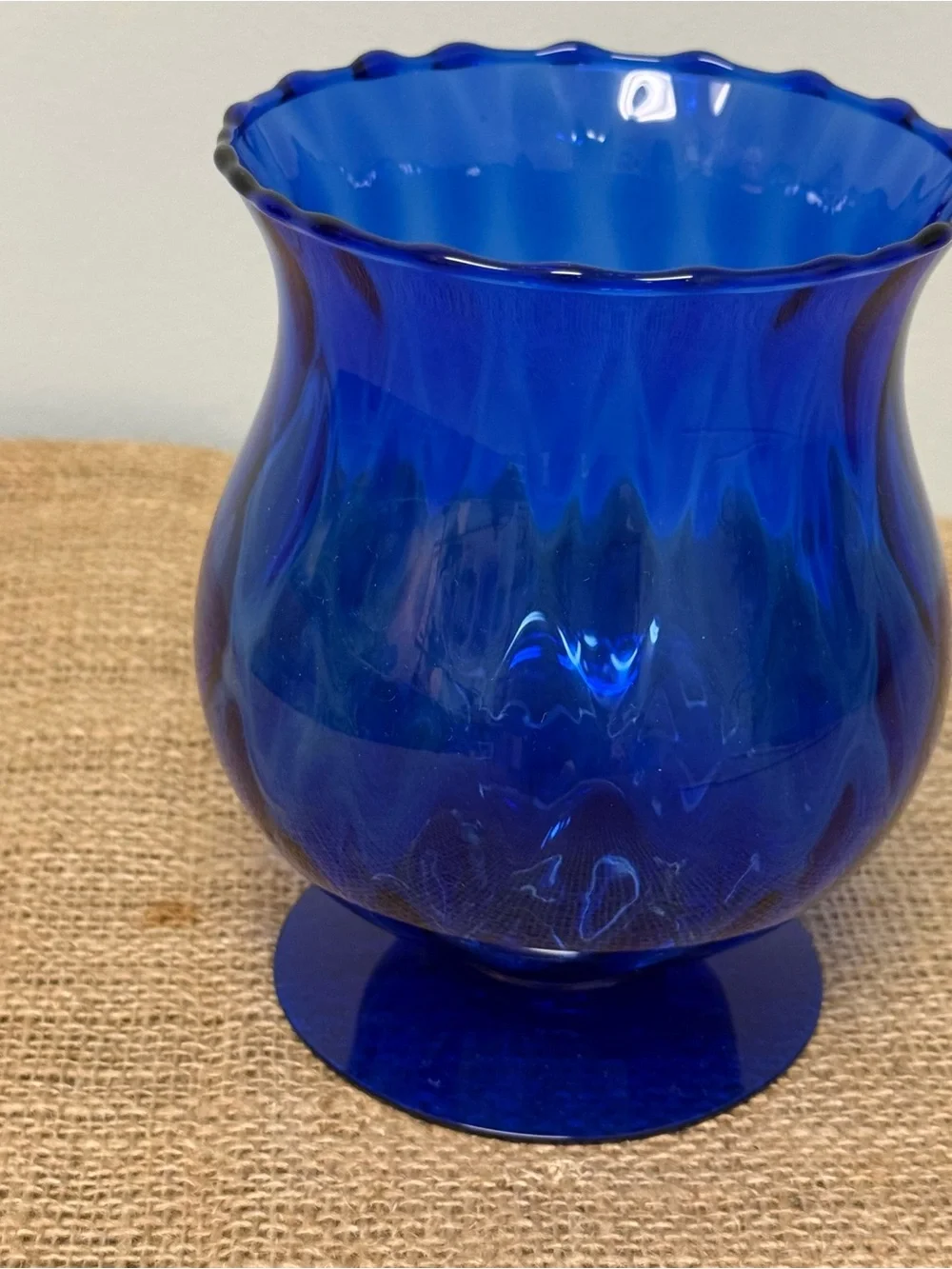 Princes House Cobalt Blue sapphire crystal Glass Decorative Vase